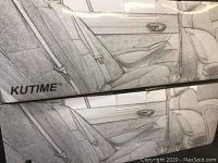 Boxes featuring KUTIME brand and sketches of car interiors highlighting product use for car cleaning