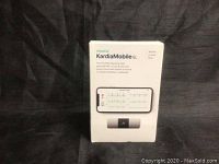 Front view of white retail packaging box for KardiaMobile 6L showing EKG reading illustration.