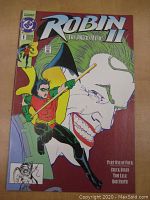 Front cover of Robin II #1 from 1991 showing Robin fighting Joker with title The Joker's Wild