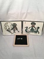 Overview of both framed prints side by side