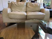 Front view showing full loveseat