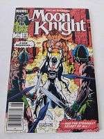 Front cover of Moon Knight #1 comic showing character and title