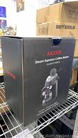 Original closed box for the Aicook Steam Espresso Coffee Maker Model CM6816, black with product image and branding on front.