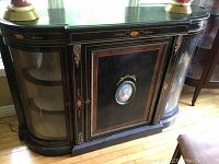 Front view of credenza showing overall design and condition