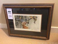 Framed limited edition print titled 'Fox and Grapes' by Robert Bateman, showing the full piece including frame and artwork.