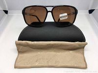 Front view of Serengeti Venezia sunglasses with soft case