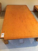 Full top-down angle view showing the flat, solid wooden top surface and rectangular shape.