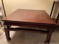 Front angle view showing overall table design