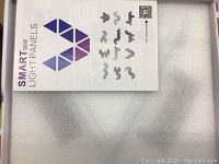 Box top showing schematic images of possible panel layouts and product title