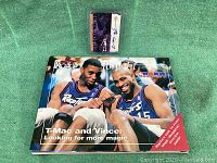 Toronto Raptors magazine cover featuring Vince Carter and Tracy McGrady titled 'T-Mac and Vince: Looking for more magic'