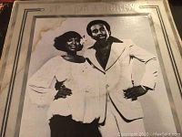 Black and white cover photo of man and woman, album by Thelma and Jerry