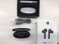 Sound Soul True Capsule earbuds box with USB charging cable and charging case inside the box