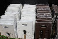 Front view of multiple individually sealed VEARI Magician and Dreamer stylus pens in assorted packages and colors.