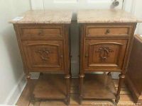 Front view showing both identical nightstands side by side