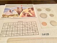 Complete coin set in original protective packaging along with informative sheet showing specifications and images of the coins.