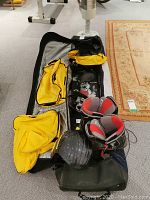 All items laid out in Burton travel bag