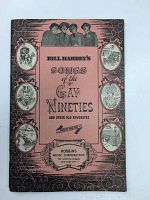 Front cover of the vintage music book showing the title 'Bill Hardey's Songs of the Gay Nineties and Other Old Favorites' with decorative illustration.