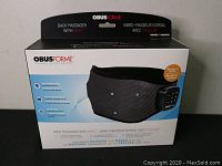 ObusForme back massager product box showing branding and front design