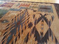 Close-up of southwestern geometric pattern in earth tones