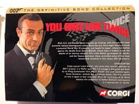 Box back showing film and model details of the Little Nellie gyrocopter from 'You Only Live Twice'