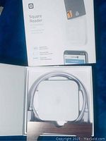 New Square Reader in box with USB/charging cable and packaging