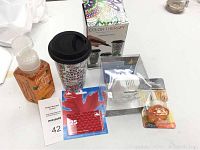 Overview of all items showing $25 Petro Canada gift card, foam soap, travel mug, diffuser plug and oil refill.