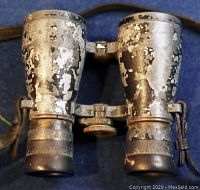 Front angle view showing heavy paint wear and original leather neck strap