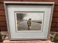 Framed print of Child Splashing showing overall condition and frame