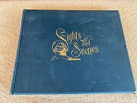 Front cover of vintage hardcover book showing dark green cover with gold embossed title and figure.