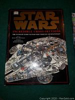 Cover of Star Wars Incredible Cross-Sections book showing detailed artwork of Star Wars spacecraft with Millennium Falcon prominently displayed.