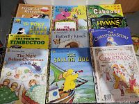 Photo showing full set of 12 vintage Little Golden Books with various titles and colorful illustrated covers, arranged to display front covers.