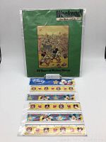 Five packaged Disney Mickey Mouse rulers with different character designs laid out side by side.