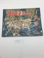 Front cover of the vintage Mr. Peanut Canadian colouring book depicting a map of Canada with the text 'Dedicated to the Children of Canada.'