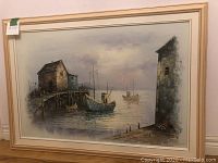 Frontal view of entire painting with frame