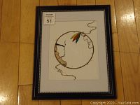 Framed original acrylic painting by Indigenous artist Keith Gattie showing the full artwork and frame.