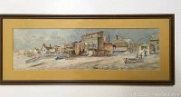 Framed original watercolour painting showing full artwork, frame, and mat