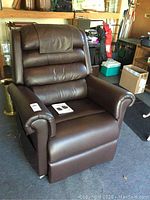 Front-left angle view of the chair in room