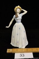 Front view of Royal Doulton 'Catherine' porcelain figurine showing full length and detail.