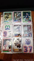 Photo showing a selection of nine Topps hockey cards including Mike Gartner, Kirk Muller, and Mario Lemieux.