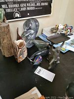 Overview of all eight items on black tabletop