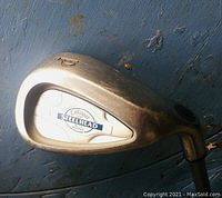 Detailed view of the Callaway Steelhead X-14 golf club head with branding visible on the back.