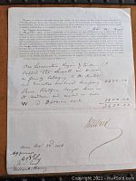 Full view of document showing printed legal text and handwritten notes on sale of railroad equipment.