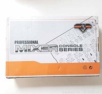 Box for the Ammoon Professional Mixer Console Series, showing branding and 4-channel model info.