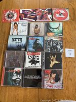 Photo showing full array of 14 CD albums from harder rock and alternative artists including two discs sets by Bif Naked.
