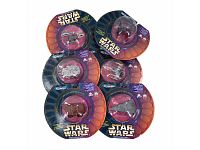 Top view of six new Star Wars Micro Machines die-cast models in original packaging, showing the individual blister cards and visible models inside.