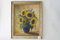 Frontal view of the full painting and frame, showing composition and overall condition