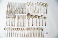 Full layout of all cutlery items including knives, forks, various spoons, and serving utensils.