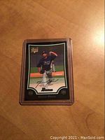 Front view of the David Price baseball card showing player image, facsimile signature, and card details.