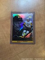 Front of Sidney Crosby hockey insert card showing holographic design and player images