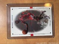 Front of the 1998/99 Upper Deck SP Authentic Michael Jordan basketball card showing the player in Chicago Bulls uniform.